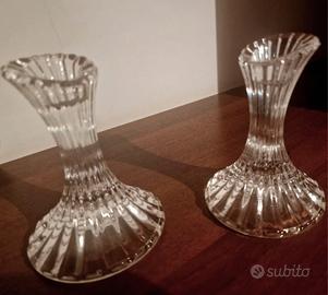 portacandele nuovi in cristallo 