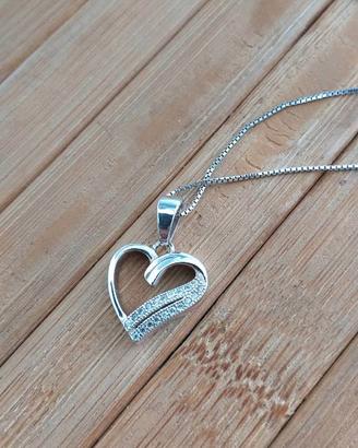 collana cuore in argento