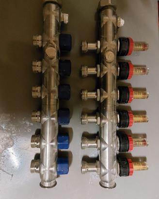 Collettore per acqua riscaldamento 6 linee