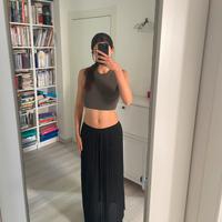 Gonna lunga plissettata, vita elasticizzata