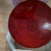 6 Sottopiatti rotondi, di un colore rosso