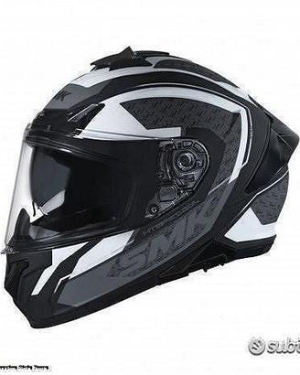 SMK Casco Integrale Typhoon RD1 Nero Bianco Grigio