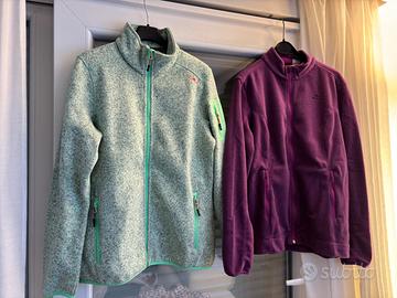 N.2 felpe pile donna tg 48-CMP e Decathlon