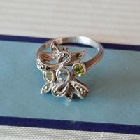 Anello Vintage Argento 925 & Pietre Misura 15