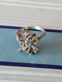 Anello Vintage Argento 925 & Pietre Misura 15