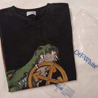 T-Shirt Nera M Oversize Off-White Big Croco 
