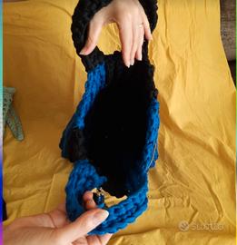 Borse a uncinetto in fettuccia 