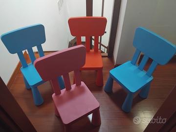 4 sedie per bambini