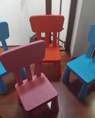 4 sedie per bambini