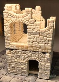 Elemento scenico Terrain wargame Tower in Ruins 