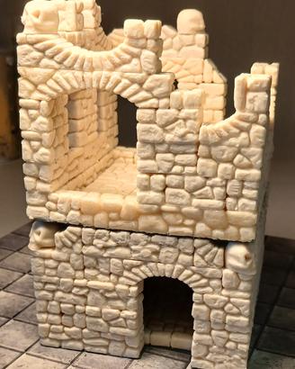 Elemento scenico Terrain wargame Tower in Ruins 