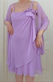 Abito Cerimonia BIANCA BRANDI Chiffon Lilla 