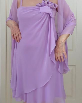 Abito Cerimonia BIANCA BRANDI Chiffon Lilla 