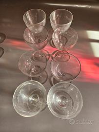 set bicchieri in cristallo 