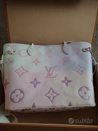 rara Louis Vuitton Neverfull MM Pastel Sunrise