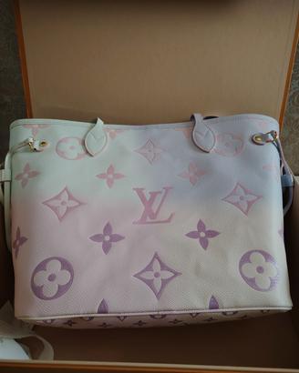 rara Louis Vuitton Neverfull MM Pastel Sunrise
