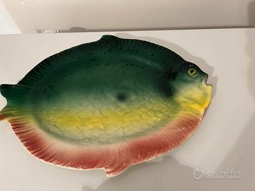 Servizio Piatti da Pesce Vintage in Maiolica