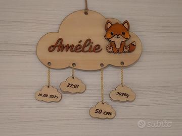 Fuori porta decorazione camera bimbi nuvola 