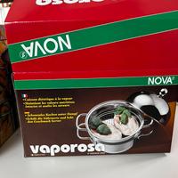 Nova vaporosa pentola, scolapasta e coperchio