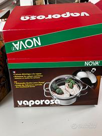 Nova vaporosa pentola, scolapasta e coperchio