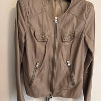 Giacca pelle donna Zen XL con borchie