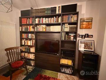 Libreria salotto con incasso per Tv