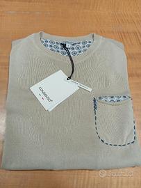 Maglia in cotone manica lunga beige tg S