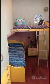 cameretta con letto a castello a ponte