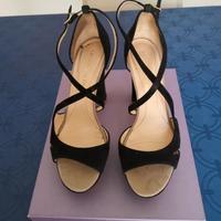 Sandalo Lella Baldi scamosciato nero tg 39