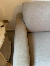 Divano letto grigio chiaro 195x100x90