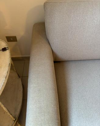 Divano letto grigio chiaro 195x100x90