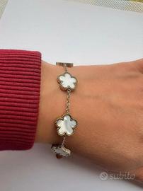 Bracciale "Quadrifoglio bianco"