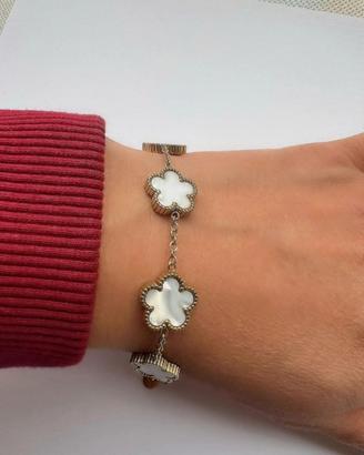 Bracciale "Quadrifoglio bianco"