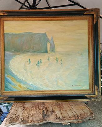 quadro a olio firmato con cornice pregio 60x90