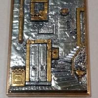 Quadro dal tema "Roma Sparita". In argento 925. 