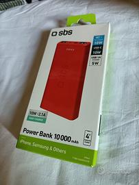 Power Bank SBS di colore rosso 