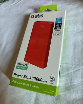 Power Bank SBS di colore rosso 