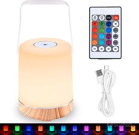 Lampada da comodino Touch Dimmerabile LED ricarica