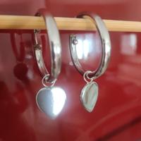 Orecchini in argento 925 con ciondolo a cuore