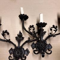Coppia applique in ferro battuto primi del 900