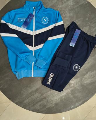 Tuta Napoli EA7 Azzurra/Navy 25/26 – Taglia XL