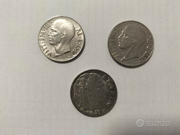 tre monete regno d Italia 