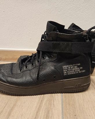 Nike SF Air Force 1 Mid Nero Nocciola Scuro

