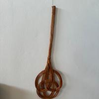 Battipanni in rattan intrecciato vintage