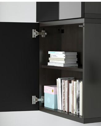 2 X IKEA BESTA NERO LUCIDO
