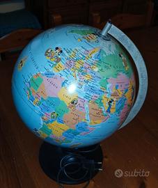 Mappamondo toplolino con luce