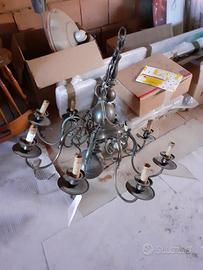 lampadario in ottone