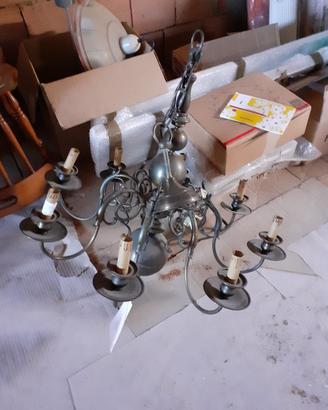 lampadario in ottone