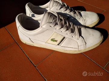 Scarpe Lacoste bianche in pelle