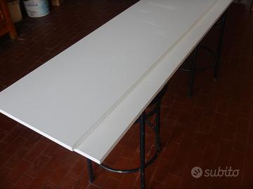 2 RIPIANI LAMINATO BIANCO 167x40 + MENSOLE 40x30